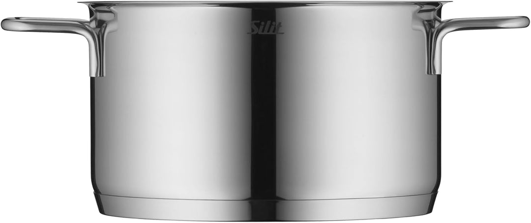 Silit Alicante Topfset Induktion 3-teilig, Kochtopf Set mit Glasdeckel, Schüttrand, Edelstahl hochgl