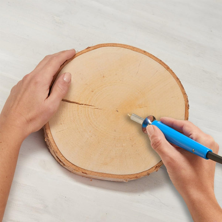 Grosse Holzscheiben zum Basteln oder Dekorieren - 3 Stück naturbelassene Baumscheiben ca. 20 cm (18