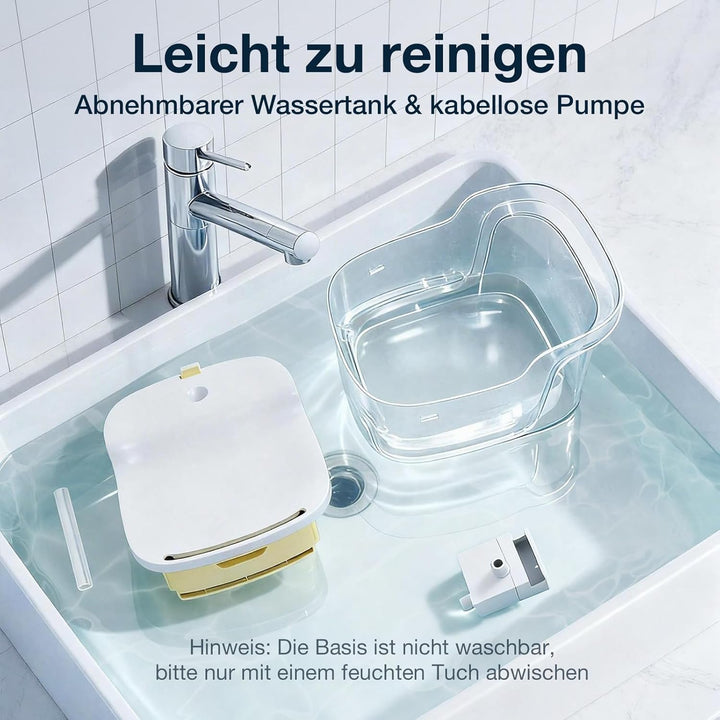 PETGUGU Katzenbrunnen mit App-Steuerung & KI-gestützter Haustierpflege, 8-Schicht-Filtration Trinkbr
