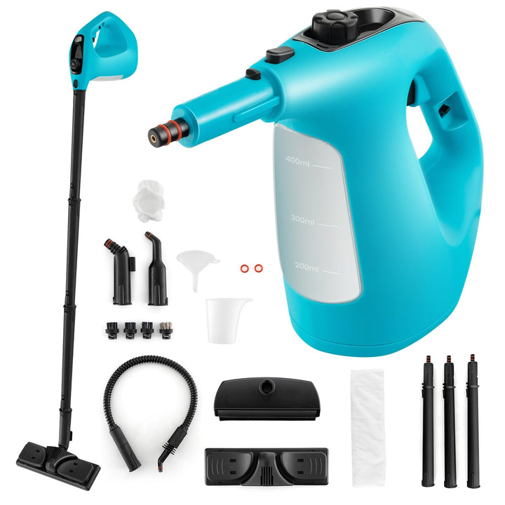 COSTWAY Dampfreiniger 1500W, Tank: 400 ML, Temperatur: bis zu 125℃, Aufheizzeit: 1 min., Dampfdruck:
