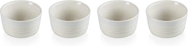 Le Creuset 4-er Set Mini Förmchen aus Steinzeug, Meringue, 79109107160000 4er-Set Meringue, 4er-Set