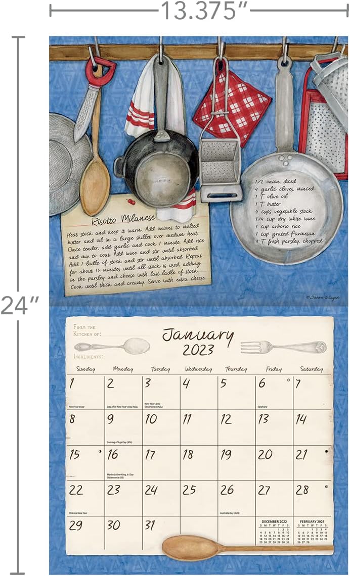 LANG American Kitchen Wandkalender 2023, American Kitchen