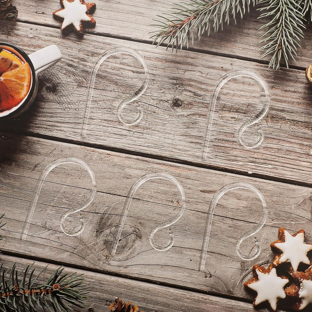 Jetec 8 Stück Acryl Weihnachten Strumpf Halter Haken Weihnachtsstrumpf Clips Strumpf Kleiderbügel Ha