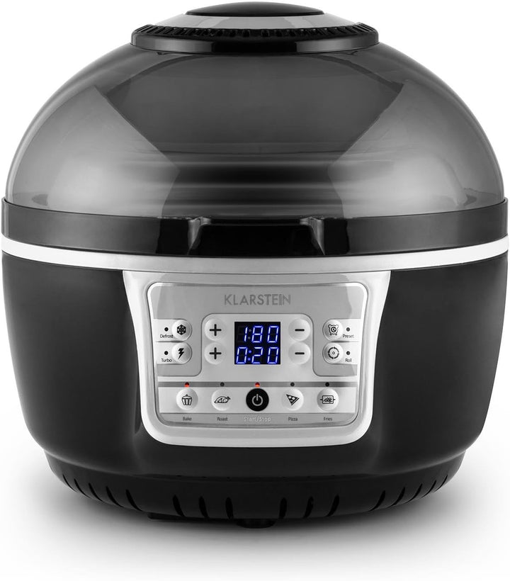Klarstein VitAir Turbo Heissluftfritteuse - 1400 Watt Heissluftfriteuse, Airfryer mit 9 Liter Garrau