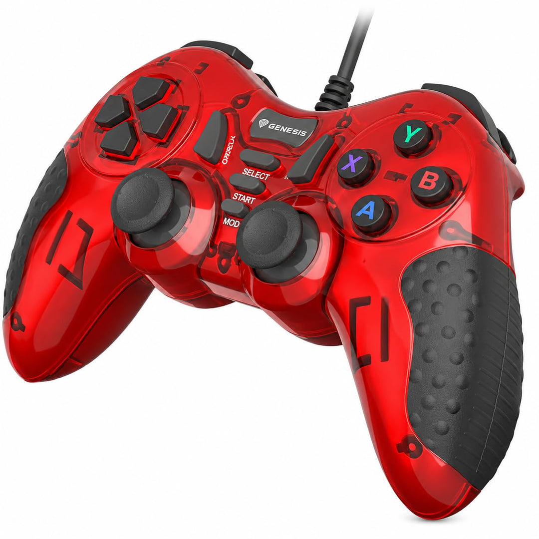 Genesis Mangan 200 Gamepad Controller PC USB Kabelgebunden mit 15 Tasten, und Force Feedback