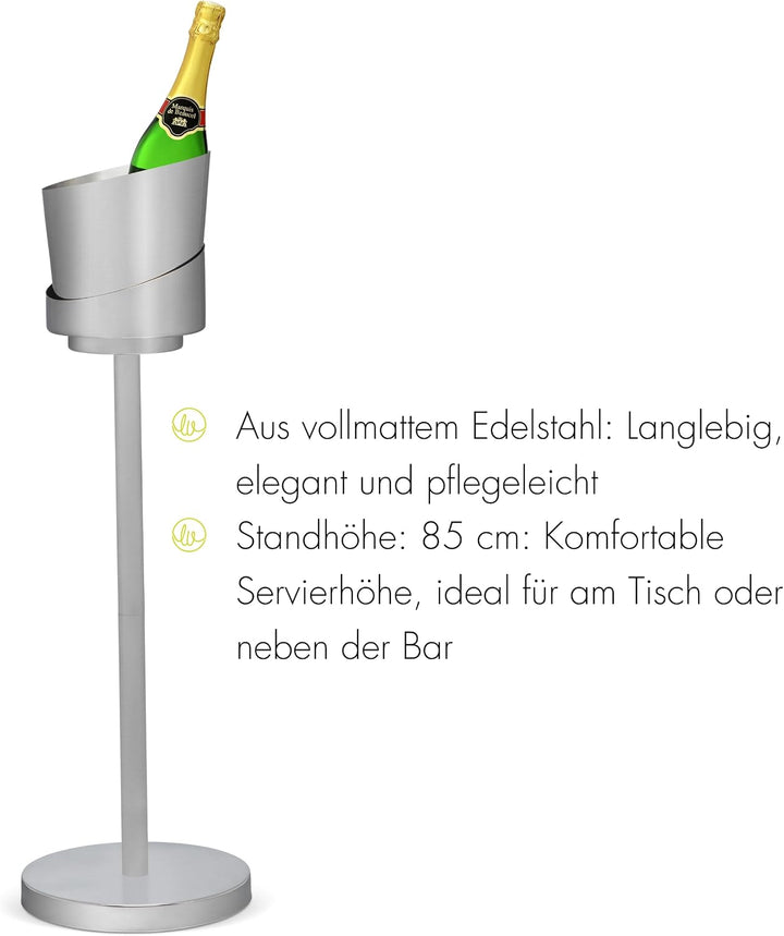 Leopold Vienna Sektkühler inkl. Ständer, Stainless Steel, 2.5 liters, Silber