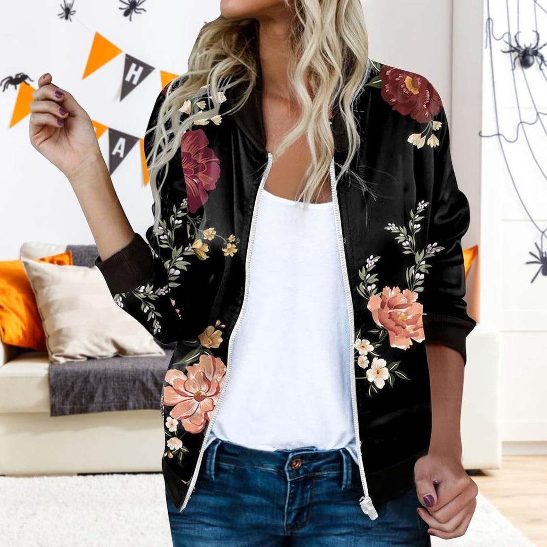 Sommerjacke Damen Kurze Bomberjacke Winter Frauen Blouson Jacke Dünne Kurzjacke Basic Pilotenjacke F