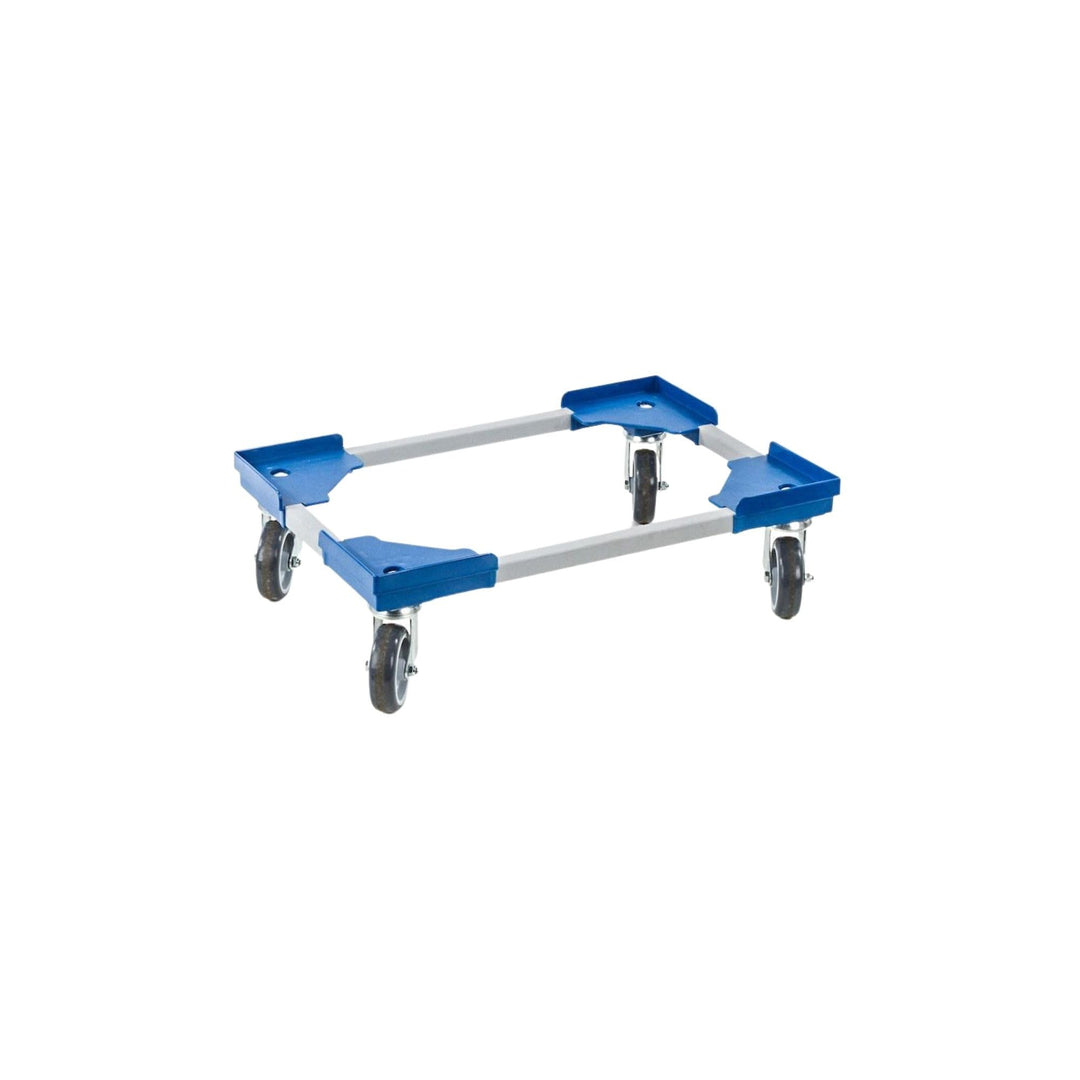 PROREGAL Profi-Flex Transportroller für Euroboxen 60x40cm mit Kunststoffräder blau | montiert | 4 Le