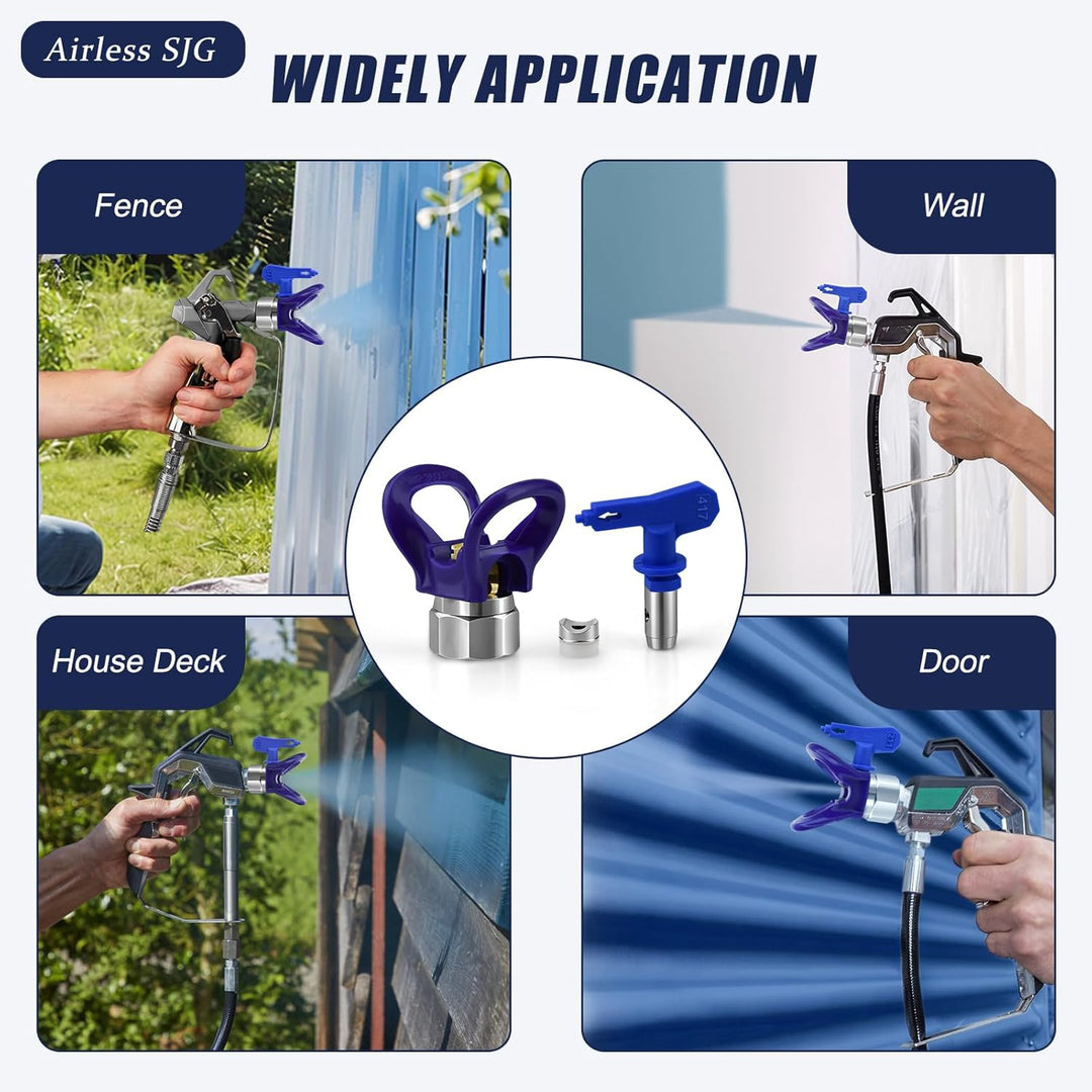 Airless SJG 10 Stück Airless Düse mit Spitzendichtung, Reversible Sprühspitzen, Airless-Sprühdüsen,