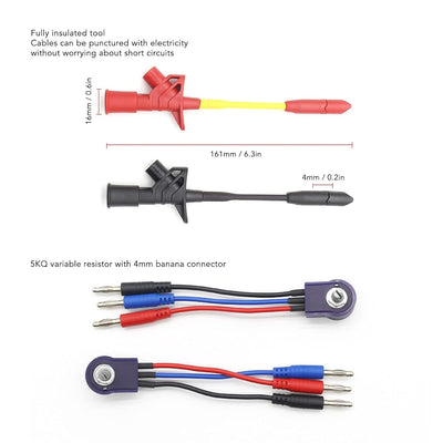 Automotive Messleitungssatz, Rücksonden Isolierungs Piercing Testclip Multimeter Elektrische Tester