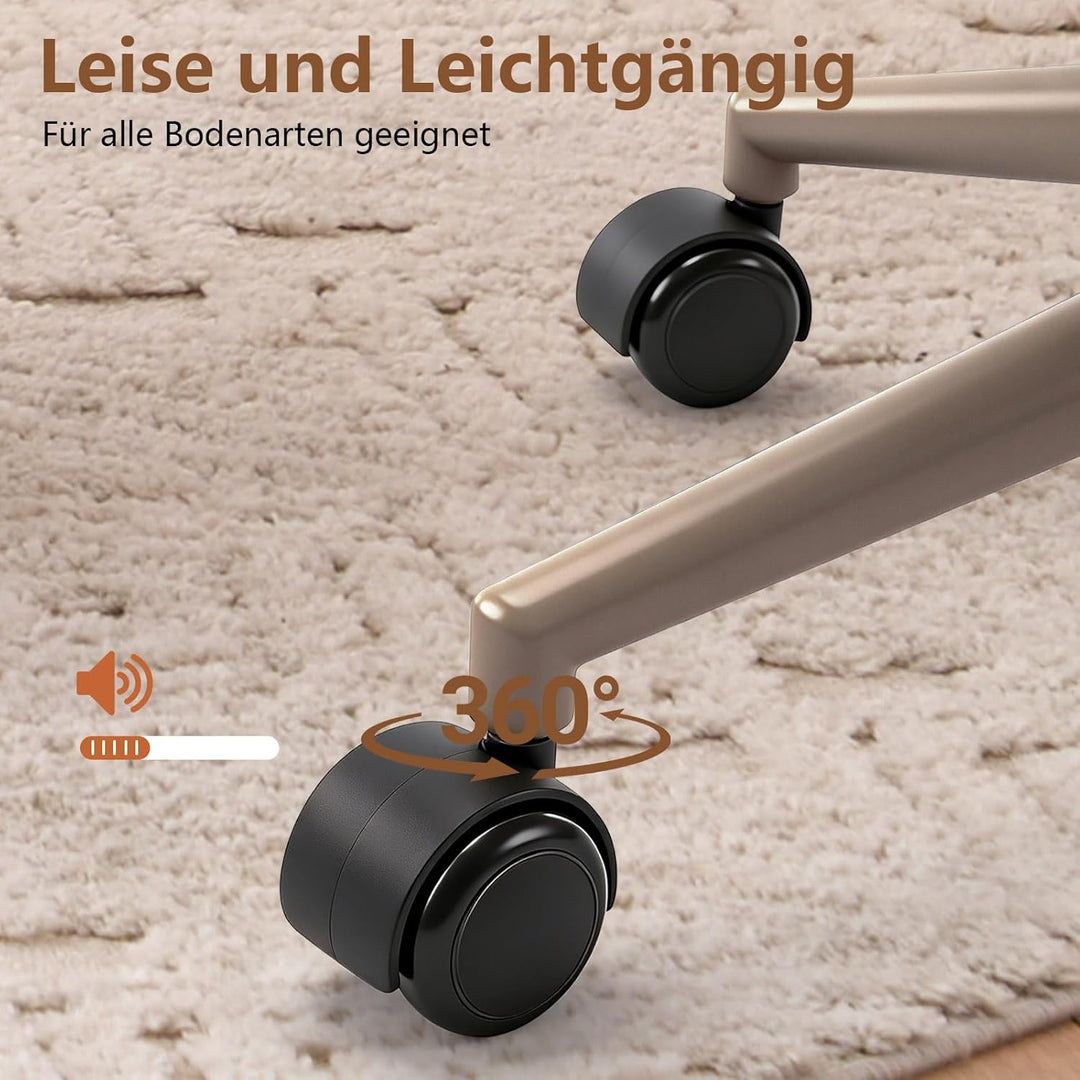 YOUTASTE Bürostuhl Ergonomischer im Fischschwanz-Design, Schreibtischstuhl Drehstuhl mit Rollen, Höh