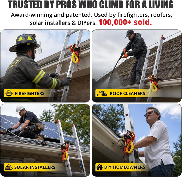 Lock Jaw Ladder Grip - Ladder Safety Clip - Feel secure on your ladders and climb safer (Single Unit