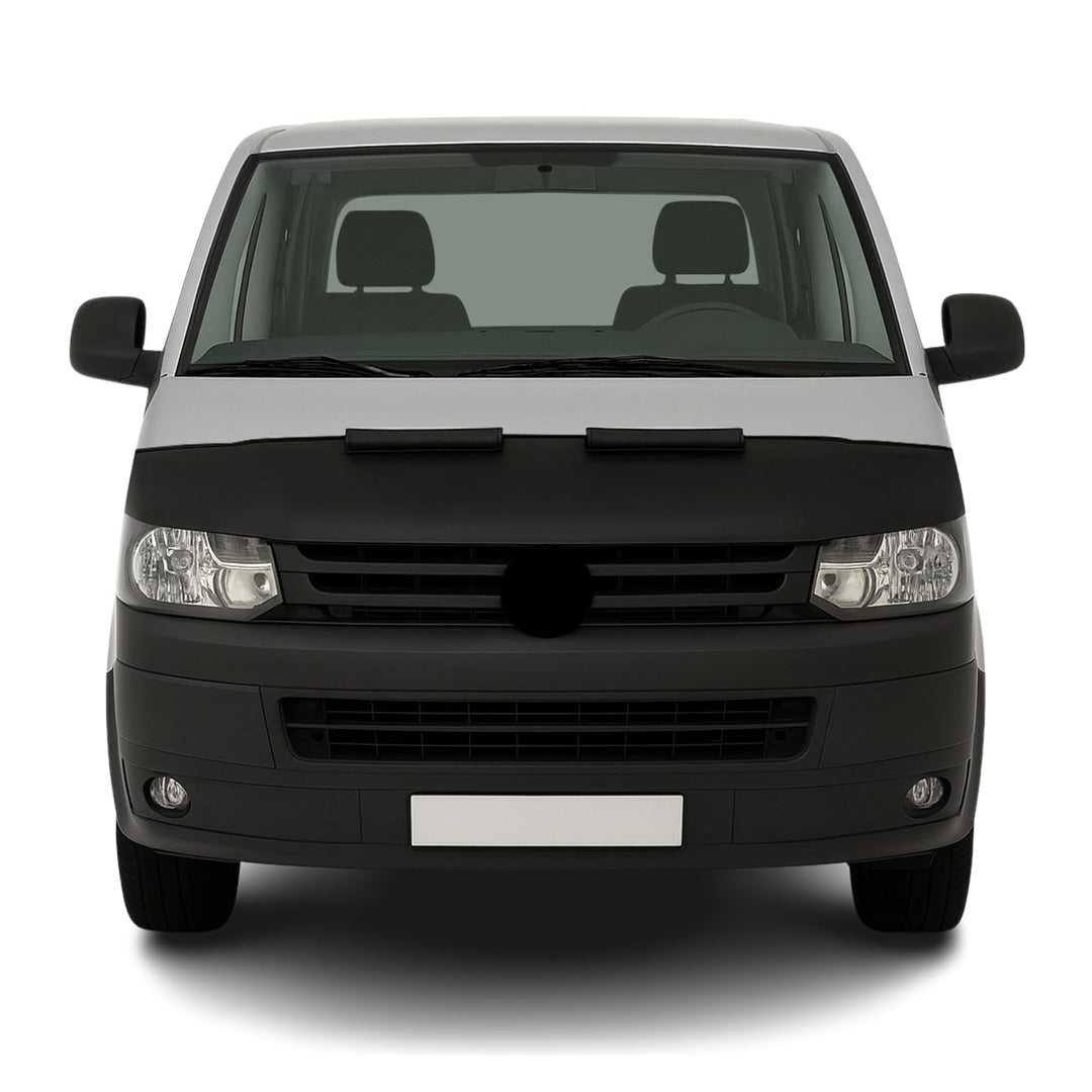 Haubenbra Steinschlagschutz kompatibel mit VW Transporter T5 2003-2010 Schwarz Halb Schwarz / Halb T