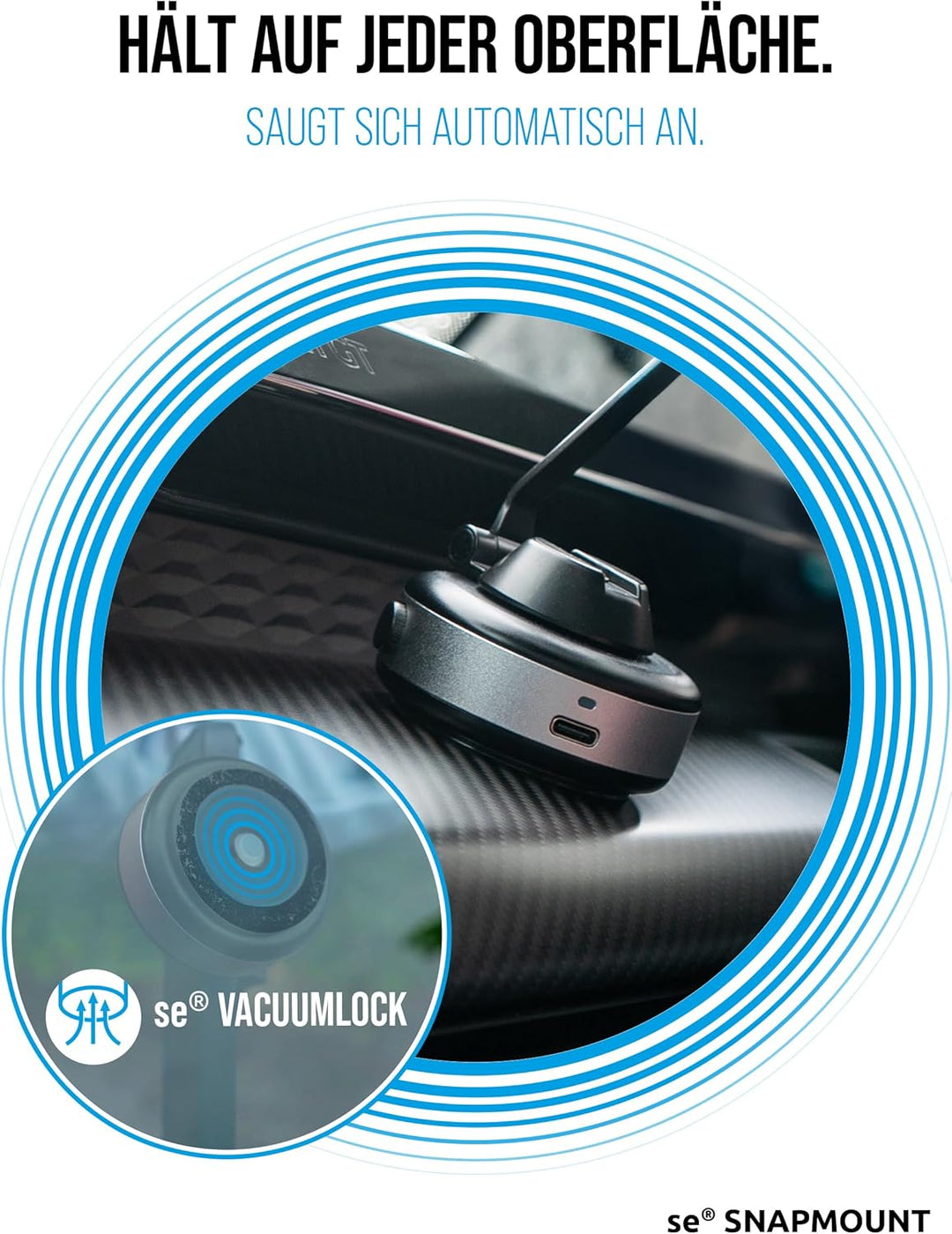 se® SNAPMOUNT - Das Original - Magnetische Handyhalterung fürs Auto, Zuhause & Büro, MagSafe-kompati