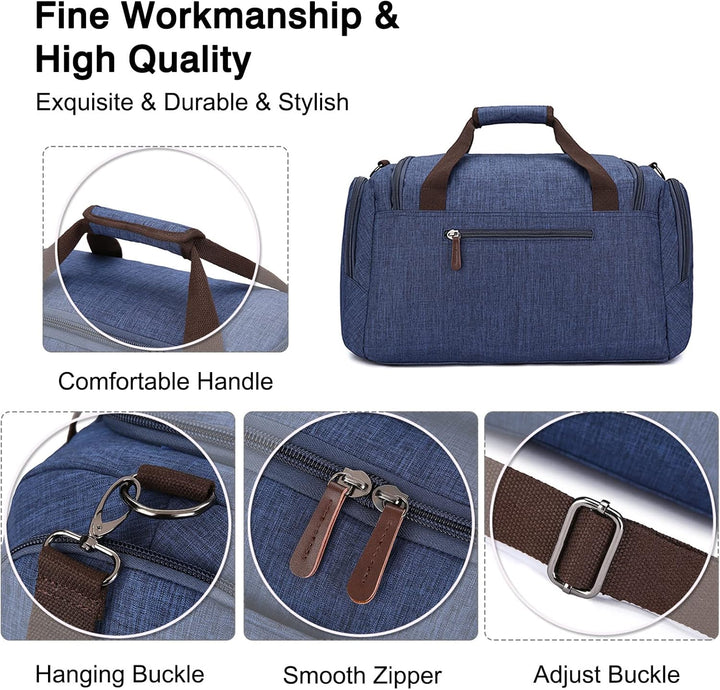 FANDARE Reisetasche Grosse Sporttasche Segeltuch Schultertasche Tote Handtasche Männer Weekender Tas