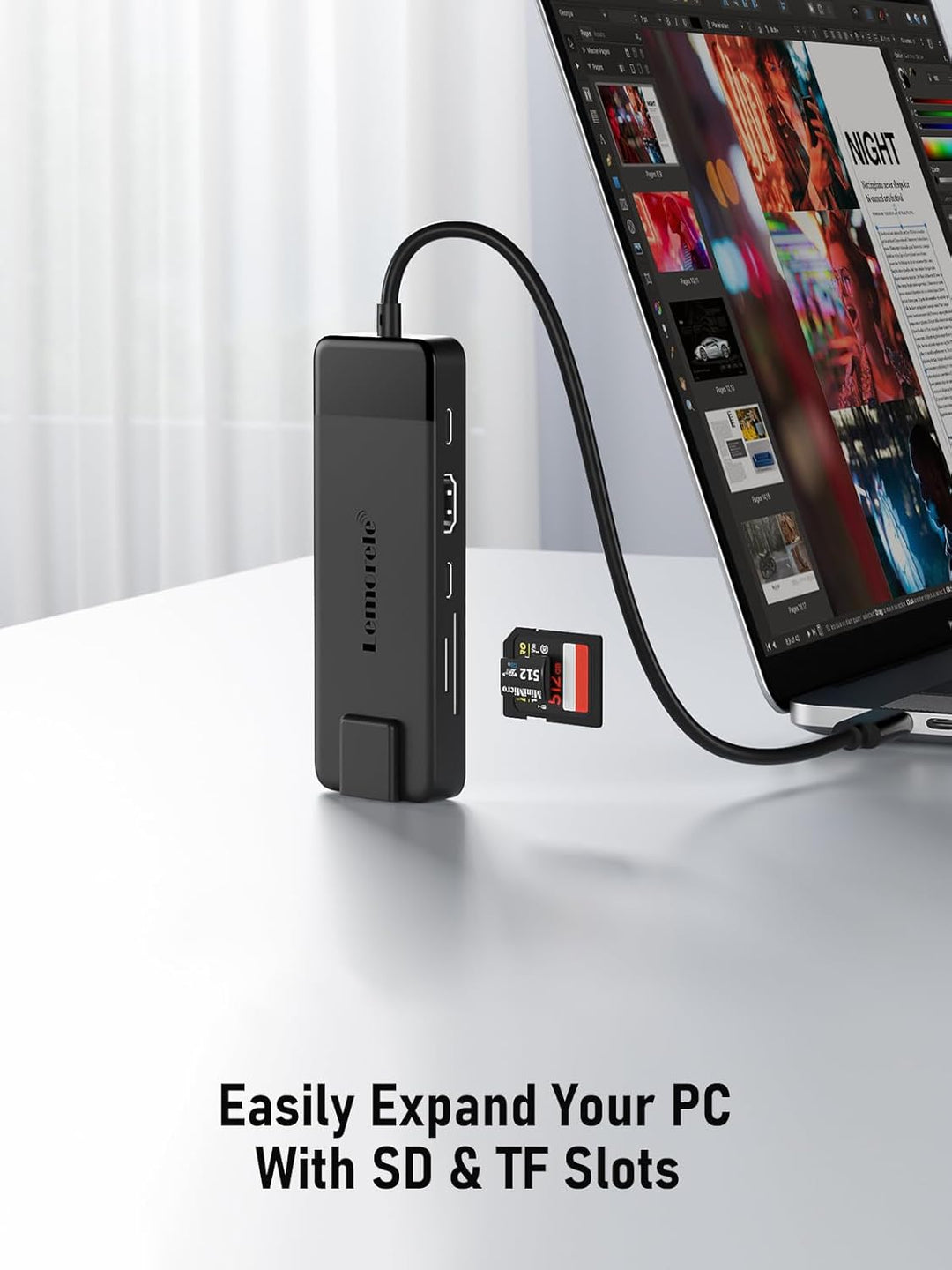 USB C HUB, Lemorele Docking Station 10-in-1 USB C Adapter mit 4K-HDMI, 4 USB 3.0/2.0, Gigabit Ethern