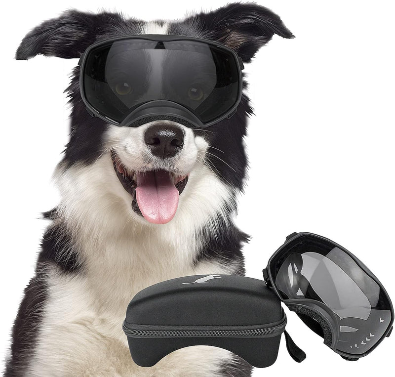 PETLESO Hundebrille Winddichte Hunde Sonnenbrille Hund Schutzbrille mit Verstellbare Band Geeignet f