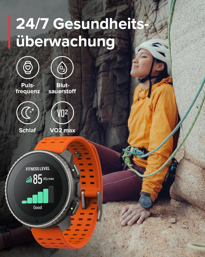 SUUNTO Vertical Abenteuer Uhr - GPS Smartwatch, Akkulaufzeit bis zu 65 Tagen, Militärgeprüftes Gehäu