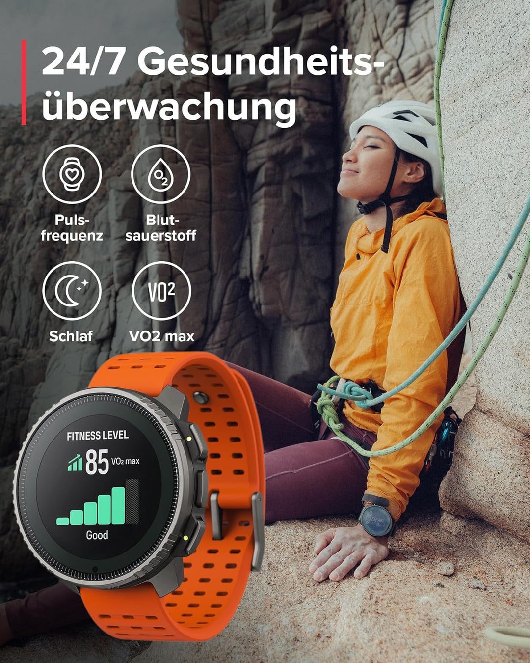 SUUNTO Vertical Abenteuer Uhr - GPS Smartwatch, Akkulaufzeit bis zu 65 Tagen, Militärgeprüftes Gehäu