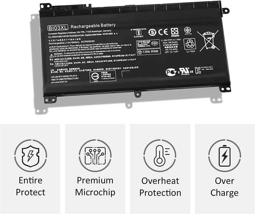 BI03XL HSTNN-LB7P HSTNN-UB6W 843537-541 Laptop Batterie Ersatz für HP Pavilion X360 M3-U 13-U M3-U00