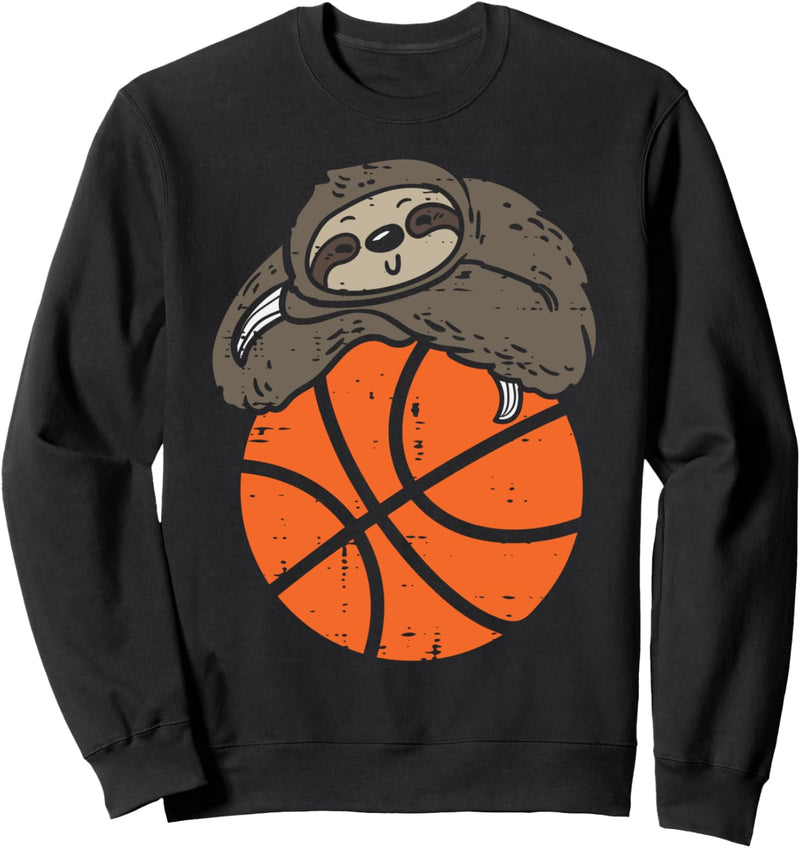 Faultier auf Basketball, niedlicher Sportspieler, für Herren, Damen, Jungen, Kinder Sweatshirt