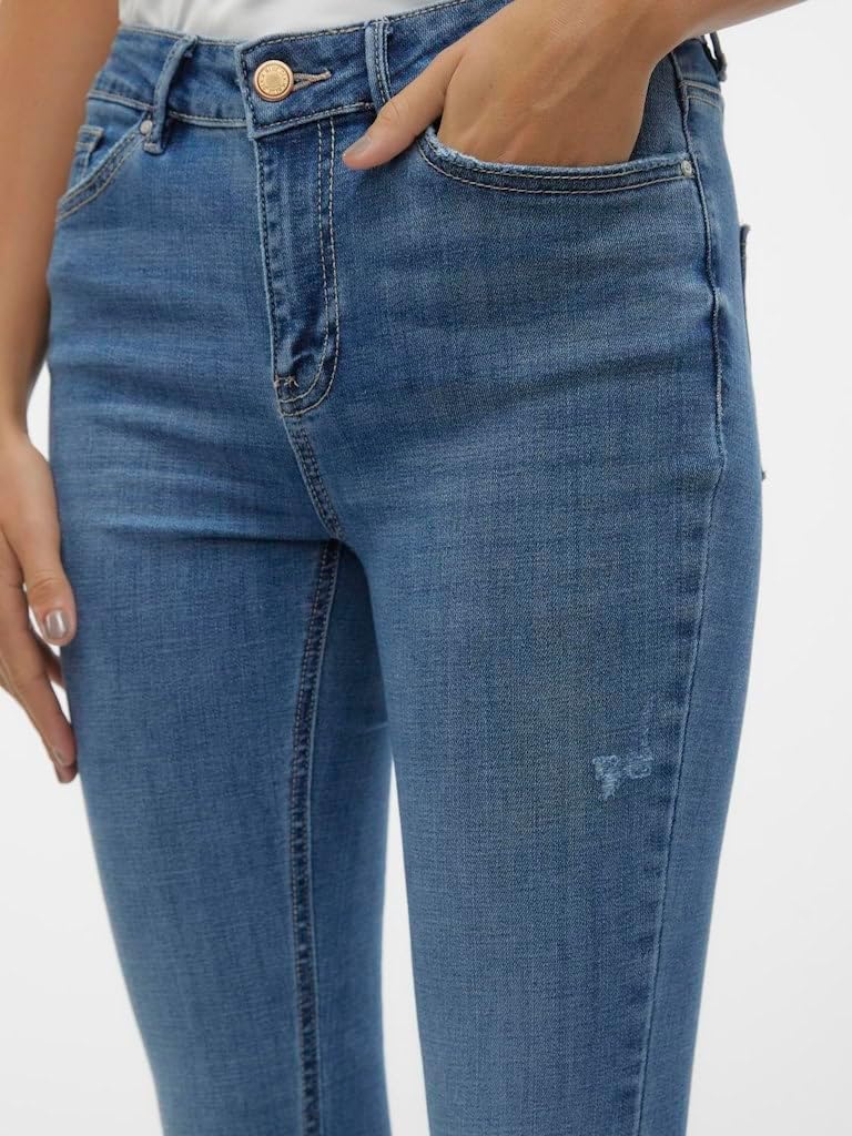 VERO MODA Damen Jeanshose XS / 32L Medium Blue Denim, XS / 32L Medium Blue Denim