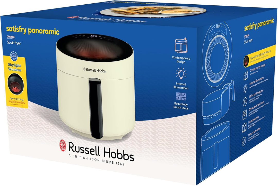 Russell Hobbs Heissluftfritteuse 5L [10 Programme|mit Sichtfenster] AirFryer (Fritteuse ohne Öl, Fri