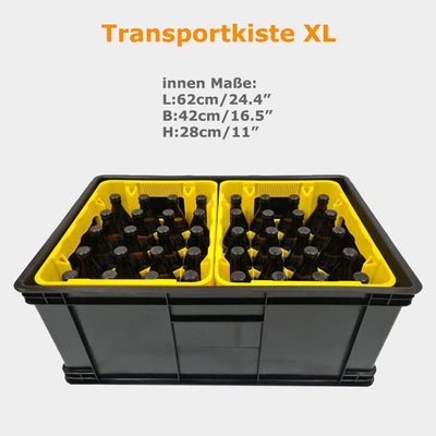Tiggo VS Plus Fahrrad Lastenanhänger & Handwagen mit 70 Liter Transportbox Fahrradanhänger Transport