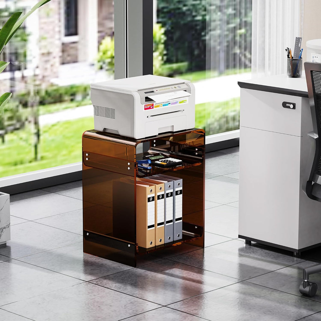 Acryl Beistelltisch Nachttisch Acryltisch, Plattenspieler Tisch mit Ablage, bodentisch Nachtkommode