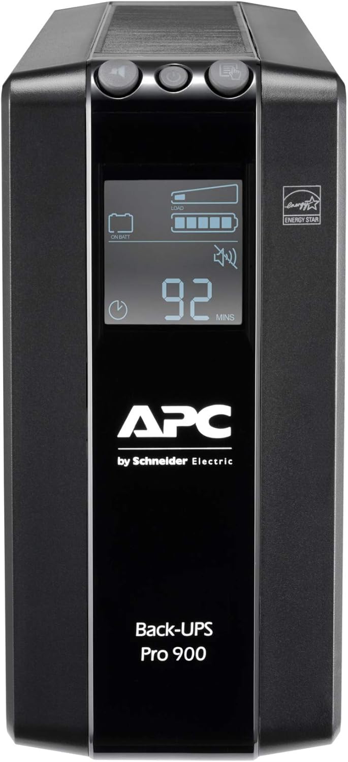 APC by Schneider Electric Back UPS PRO - BR900MI - UPS 900VA Leistung - MI modell (6 IEC Outlets, IE