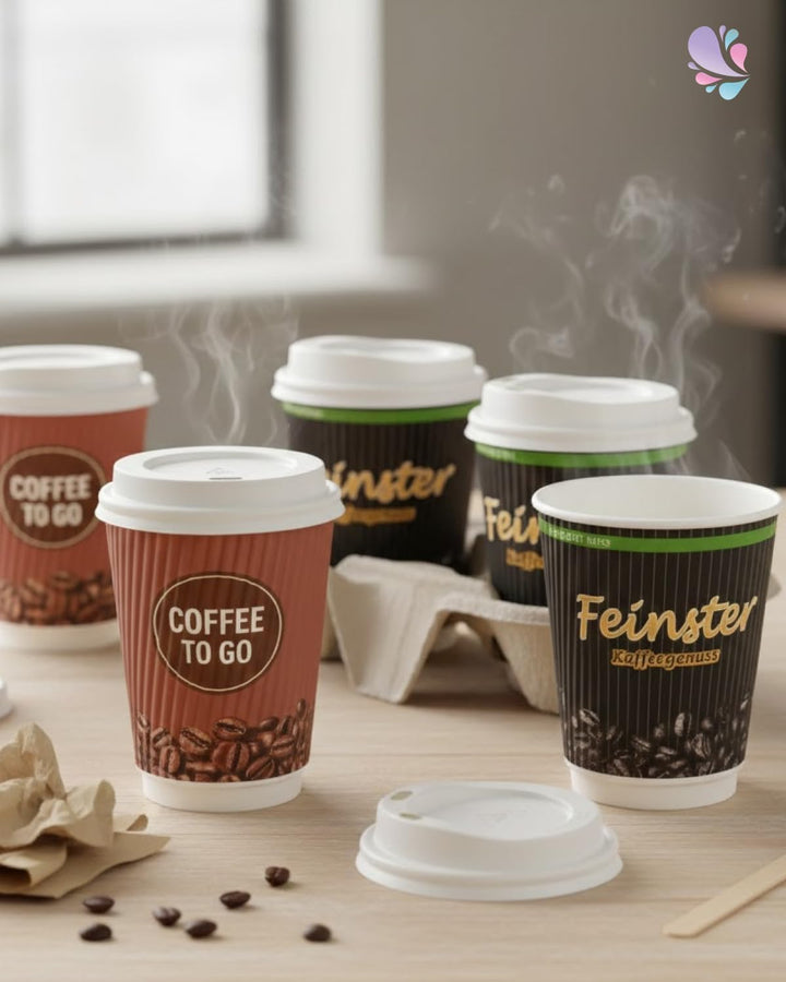 Blanc HYGIENIC Deckel für Kaffeebecher –1.000x Deckel für Einweg-Pappbecher, Ø 80 mm, geeignet für C