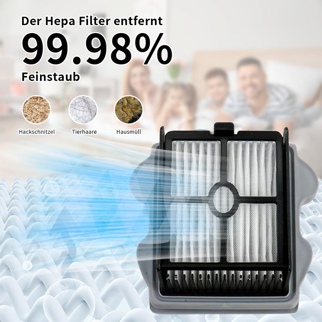 5 Stück Zubehörset für Roborock Dyad Pro/Dyad Pro Combo, 3 Bürstenwalze, 2 HEPA-Filter