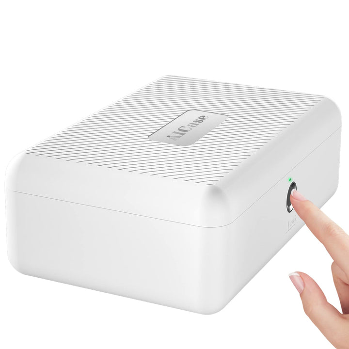AICase Tresor mit biometrischer Fingerabdruckerkennung für unterwegs und zu Hause, Tragbare Sicherhe