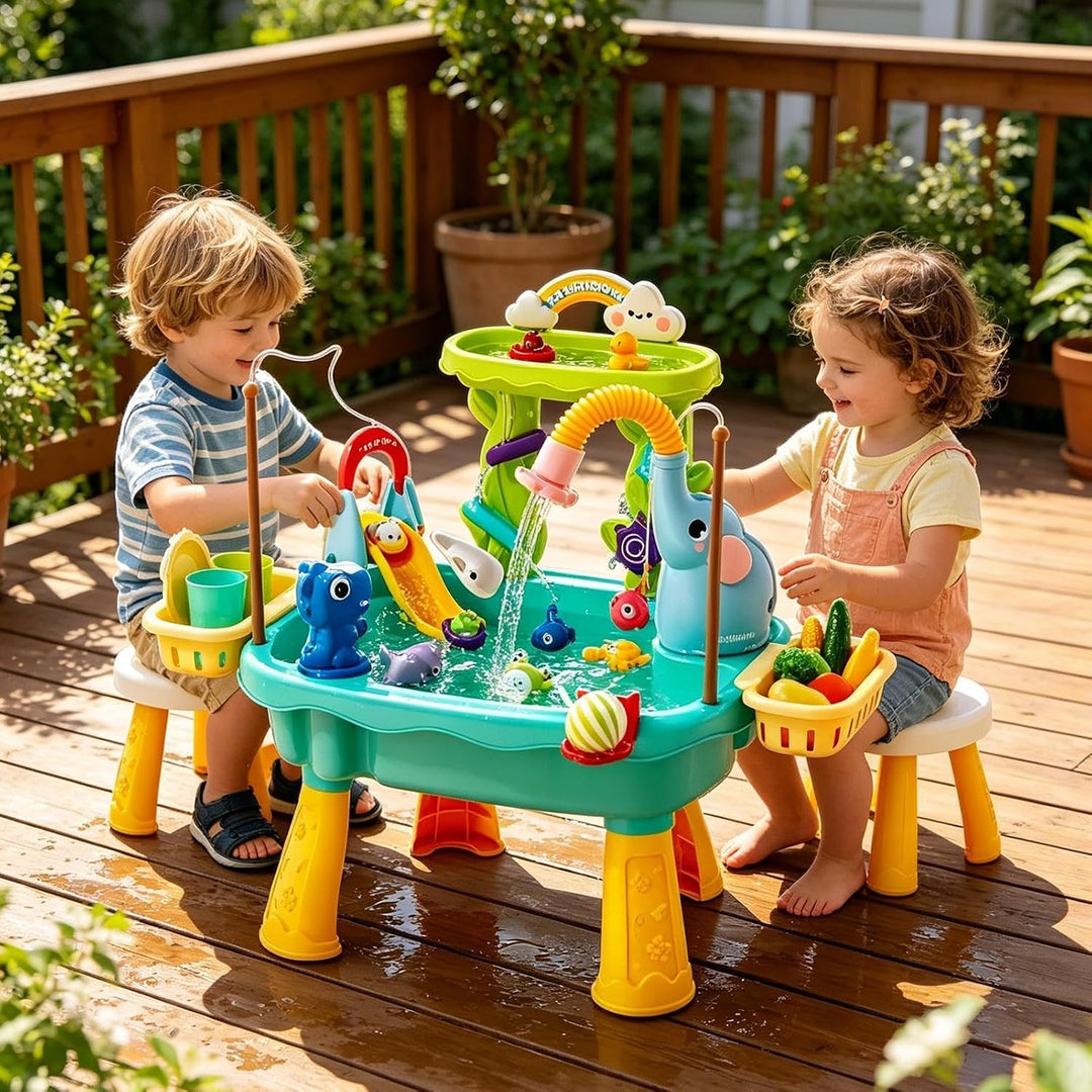 Kinder Wassertisch Angelspielzeug Mit Elektropumpe | Spielzeug-Küchenspüle für draussen Für Und Mädc