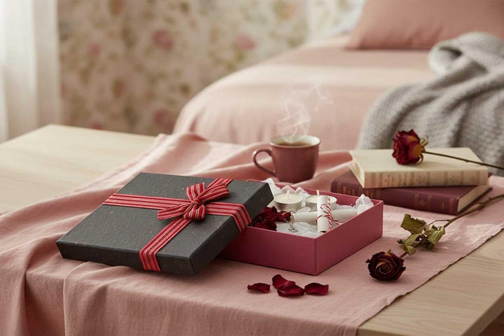 Emartbuy Set mit 3 starren Geschenkboxen, strukturierte burgunderrote Box mit schwarzem Deckel, gest
