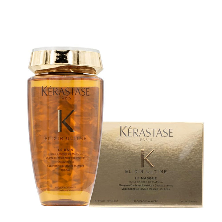 KERASTASE Bain Elixir Ultime Shampoo 250ml + Masque Elixir Ultime Mask 200ml by Keratsase