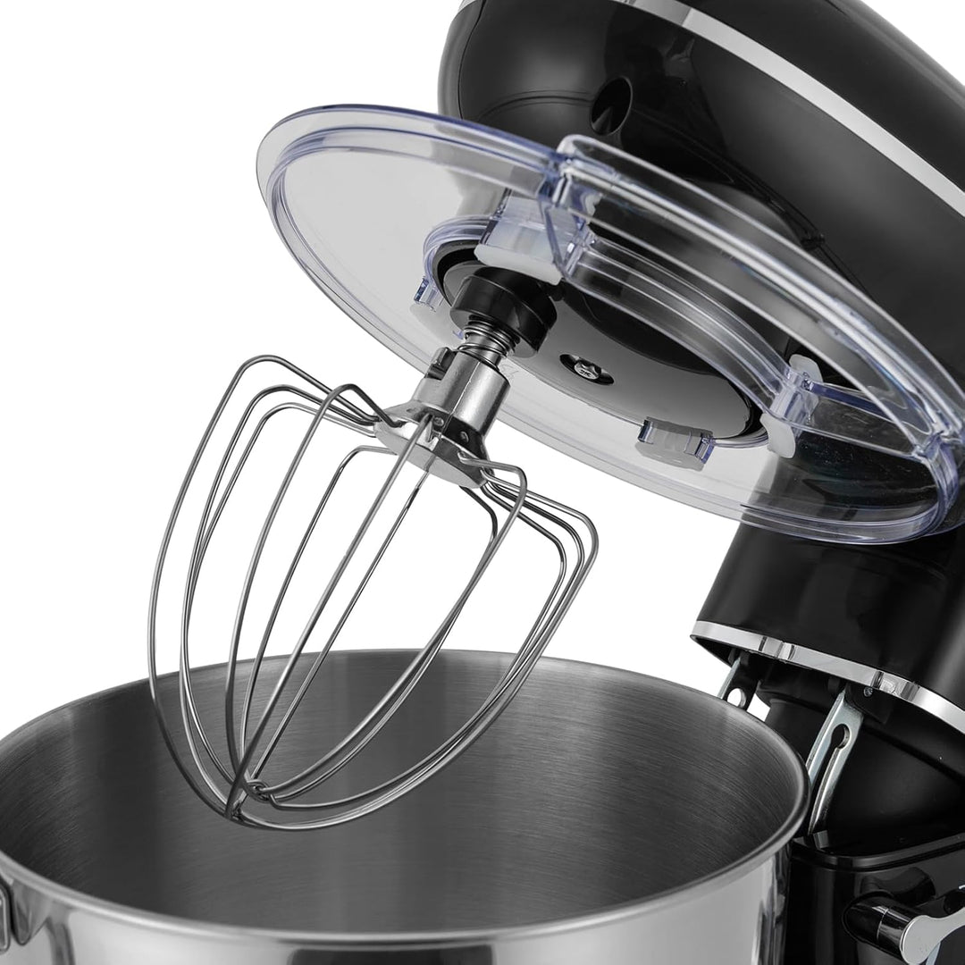 Küchenmaschine Knetmaschine, 6-Gang Küchenmaschine, 6.2L Kuchenmixer, Rührmaschine mit Schneebesen,