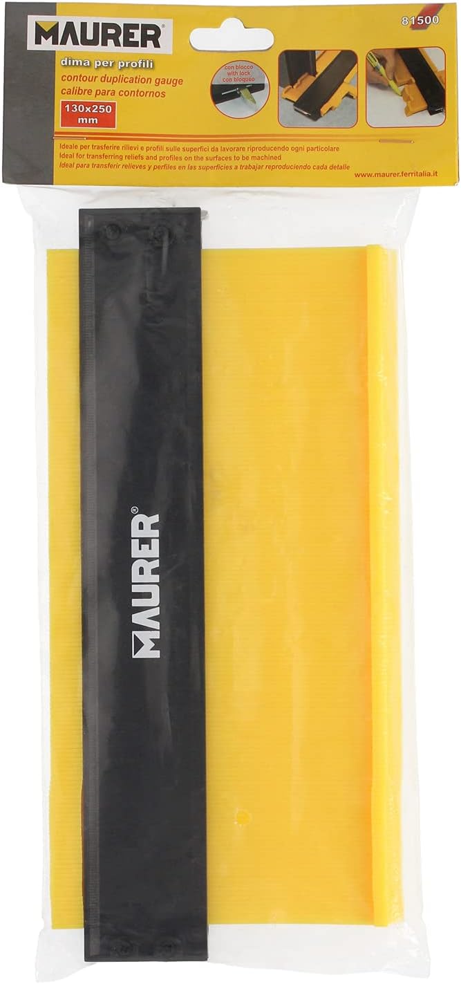 MAURER 7020405 Konturenmesser 130x250 mm mit Schloss, Formmessgerät, Profilduplizierer, präzise, ein