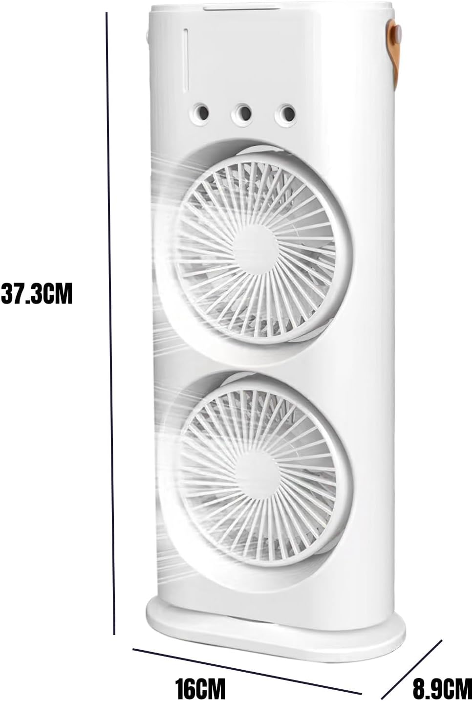 Turmventilator, leise, Turmventilator, tragbare Klimaanlage, 600 ml, Luftkühler, Luftbefeuchter, 3 G