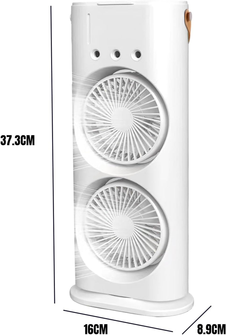Turmventilator, leise, Turmventilator, tragbare Klimaanlage, 600 ml, Luftkühler, Luftbefeuchter, 3 G