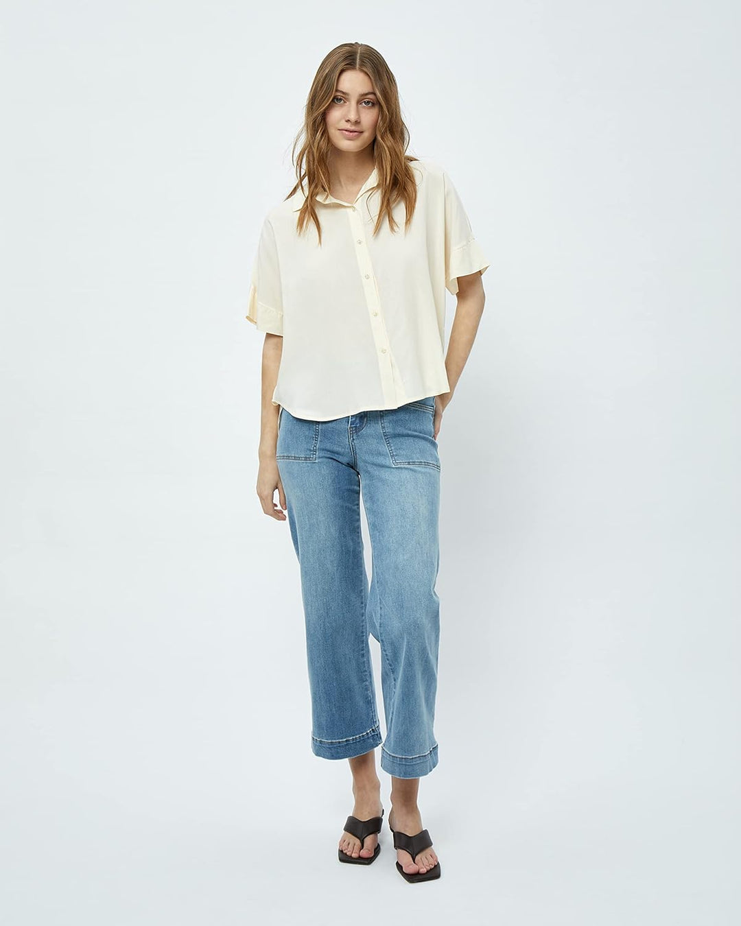 DESIRES Damen2/4 Shirt, Weisse Pfingstrose, S