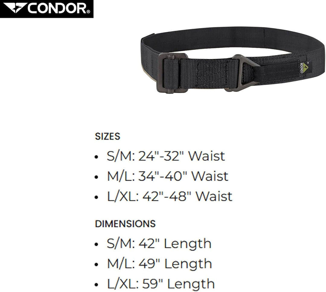 Condor Herren Rigger's Belt Riggers Gürtel (1er Pack) M/L: 48” Length, 34”-40” Waist Schwarz, M/L: 4