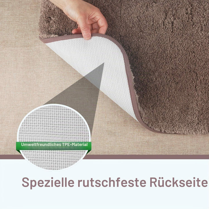FCSDETAIL rutschfeste, Hochflor Badteppiche 50 x 80 cm, Maschinenwaschbare Badematte, Badvorleger mi