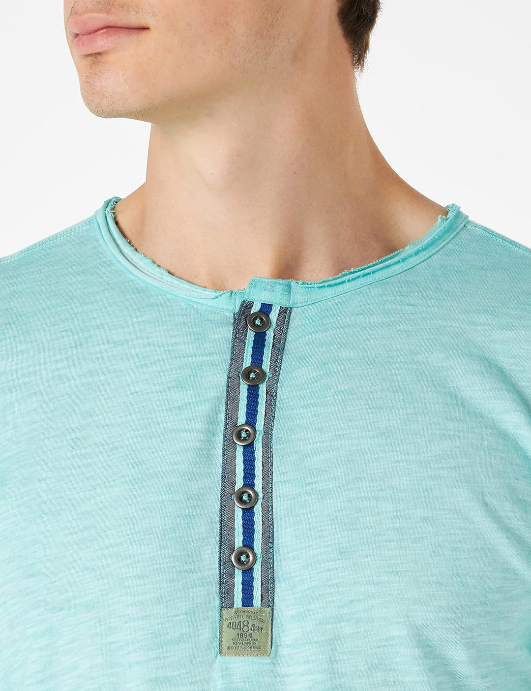 KEYLARGO Herren Arena Button T-Shirt, Turquoise (1213), S