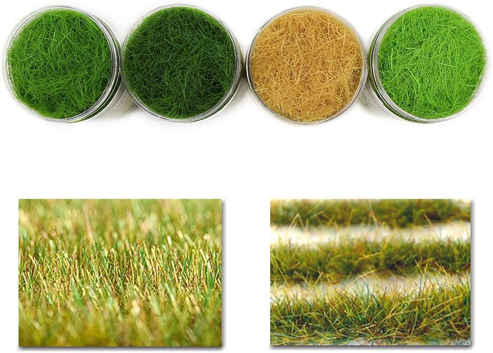 Evemodel 4 Flaschen*35g 5mm Streugras Wiese Statische Gras Herde Wald Landschaft Gelände Eisenbahn G