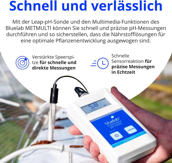 Multimedia pH Messgerät mit BNC Elektrode Bluelab (Multimedia pH Meter)