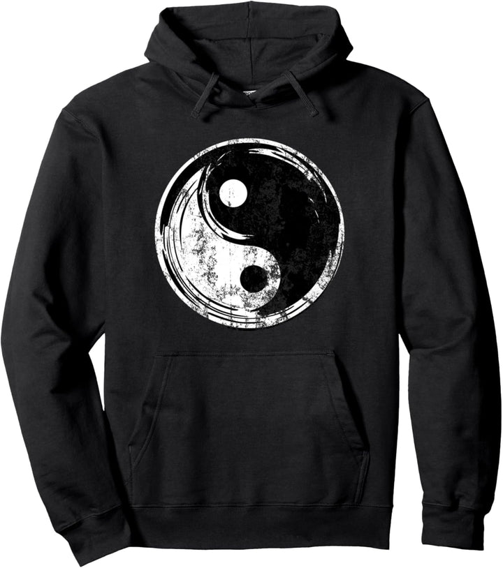 Yin Yang Art Paint Clothes Clothing Tops Design Ying Vintage Pullover Hoodie