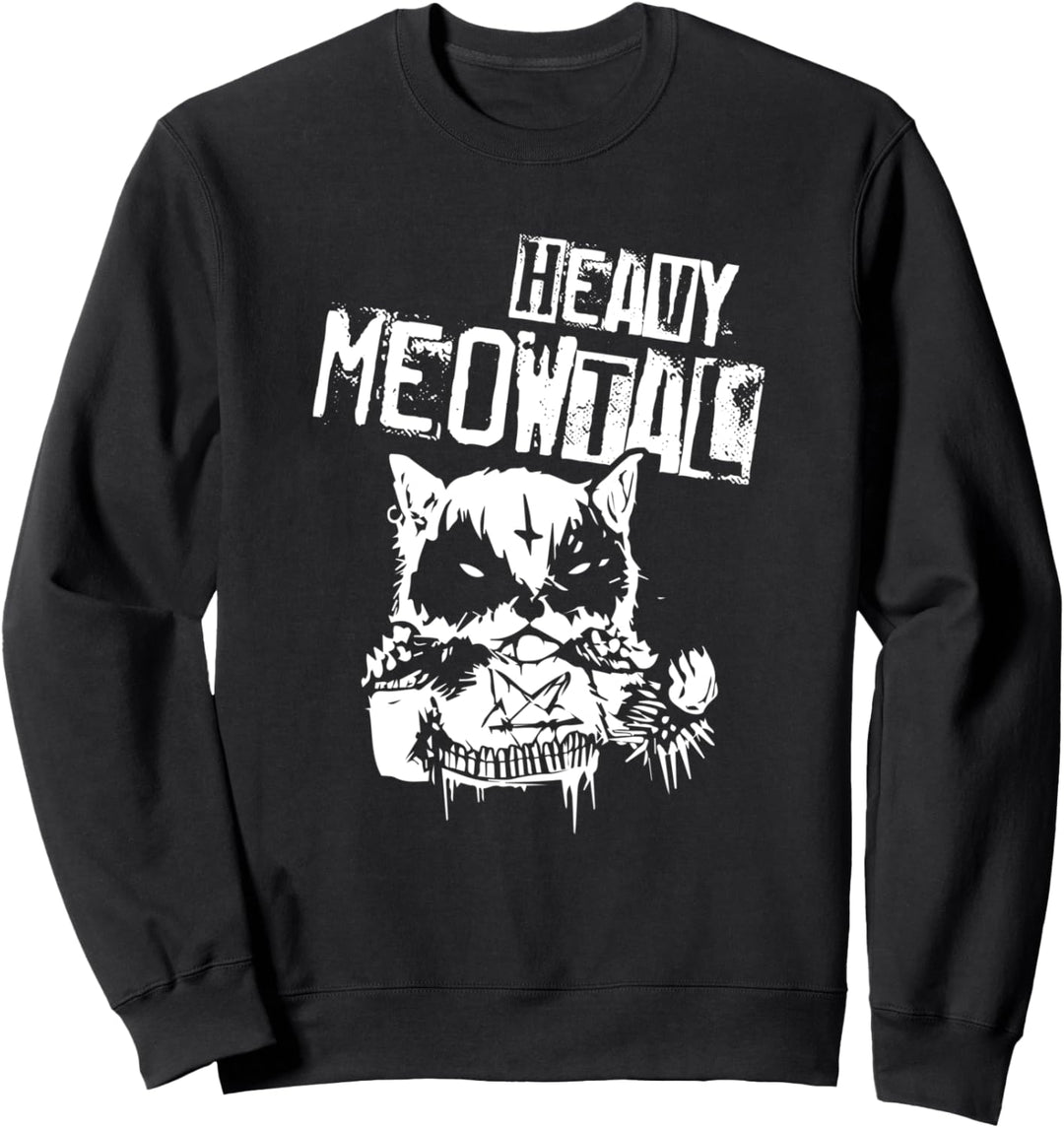 Heavy Meowtal - Rock Music Lover Haustierbesitzer Geschenk Sweatshirt