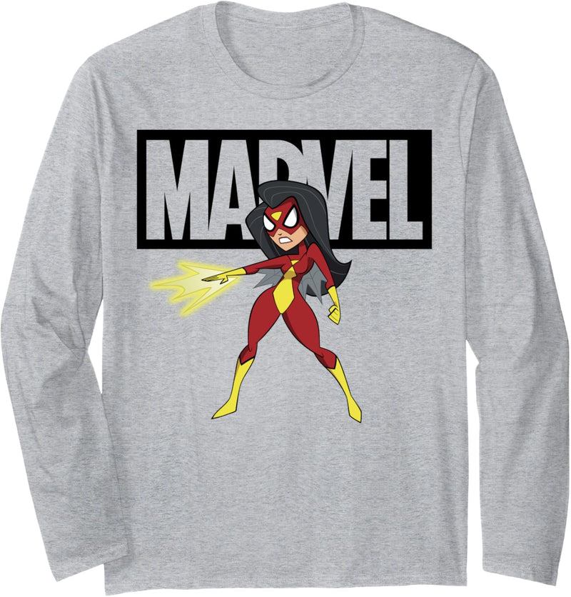Marvel Avengers Spider-Woman Logo Doodle Langarmshirt