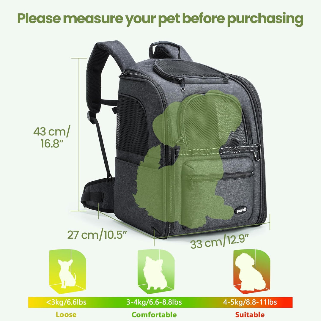 Pecute Katzenrucksack Hunderucksack Haustier Rucksack, Belastung Verringern Hundetasche, Katzentasch